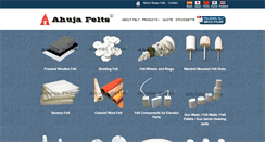 Desktop Screenshot of ahujafelts.com